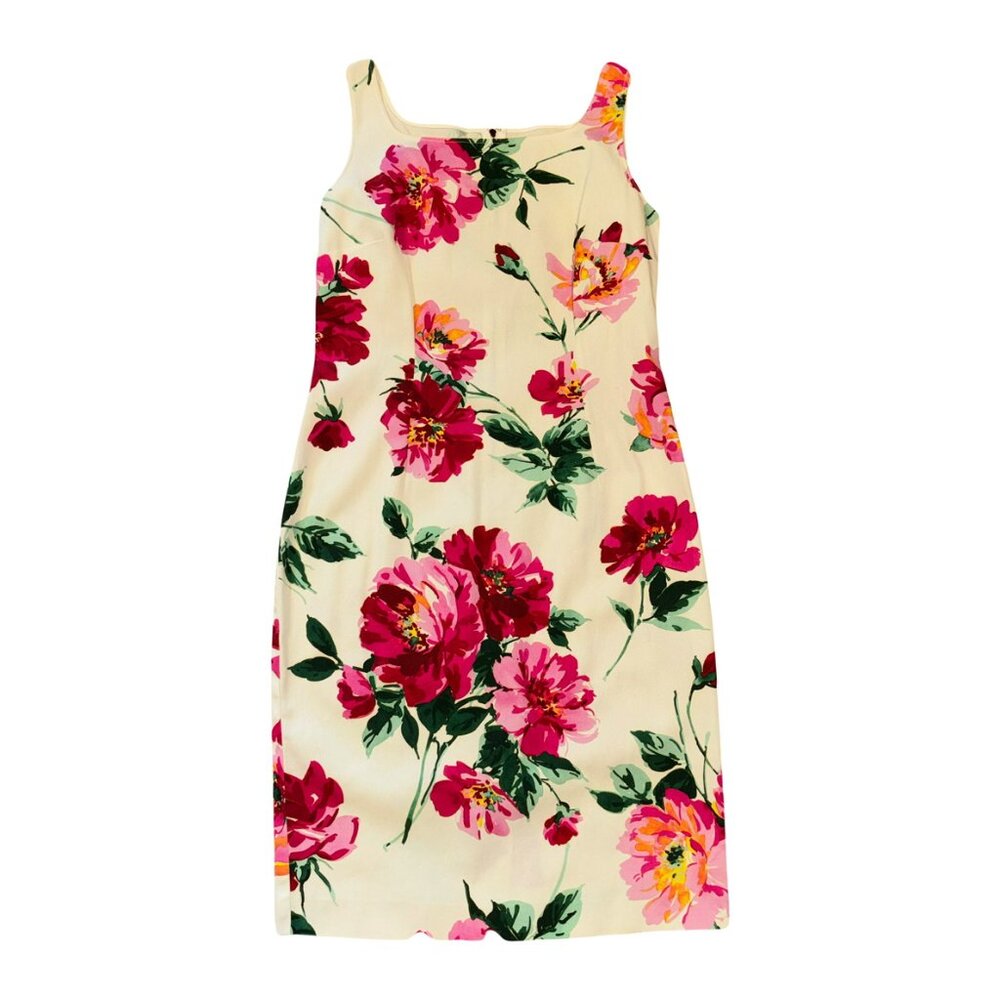 Dolce & Gabbana Sleeveless Floral Midi Dress